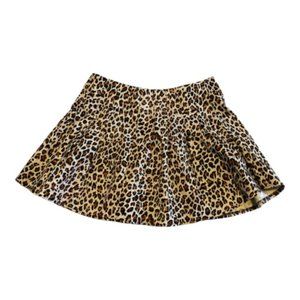 Animal Print Brown|Black Short Mini Pleated Skirt by Better B. Size Medium